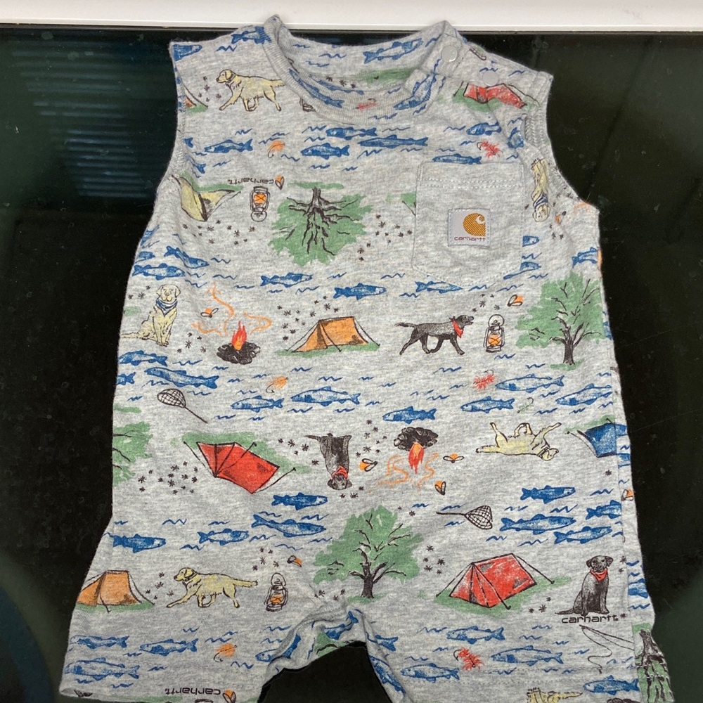 Carhartt Multicolor Outdoor Print Sleeveless Romper
